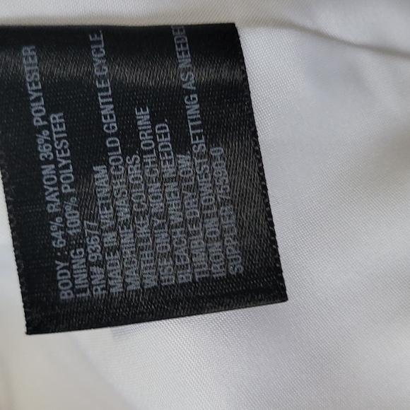 Worthington Lace Lined Top Floral White  Size Large - Picture 8 of 8